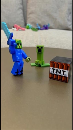 Minecraft Logic: Creeper’s Job Stolen 😂 #minecraft #lego #legomoc