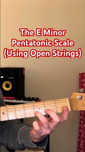 The E Minor Pentatonic Scale (Using Open Strings) #guitar #guitarlesson #guitarist #music
