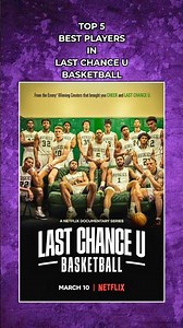 Top 5 Best Players in Last Chance U: Basketball S1 🏀🔥