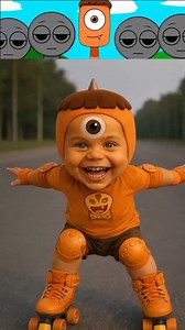 Sprunki Incredibox Kebi skating In Real Life #sprunki #incredibox #fyp #3d
