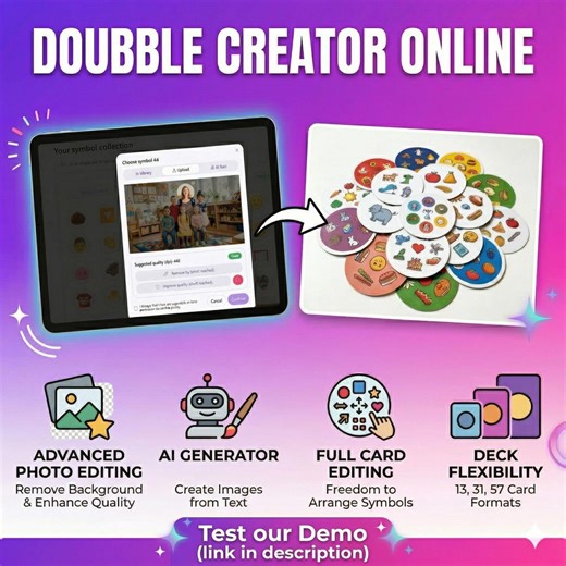 Custom Dobble Card Game Creator | Personalized Spot It | Online Creator | Make Your Own Card Game | PDF Download - Etsy Canada