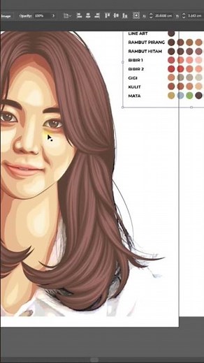 Cara shading vector wajah #shadingvector