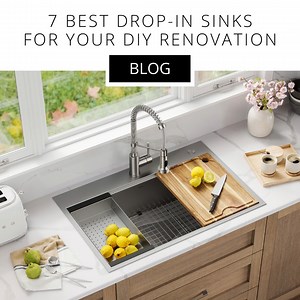12K views · 21 reactions | Attention DIY enthusiasts! We've got 7 drop-in sinks that will make installation fast and easy for your next renovation! https://bit.ly/3ISyY7U | Kraus USA | Facebook