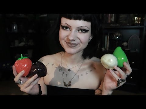 ASMR | Unboxing Crunchy Squishies 🍓🥭 whispering, tapping, squishy sounds, etc.