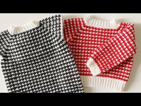 Crochet Houndstooth Sweater and Dress Tutorial
