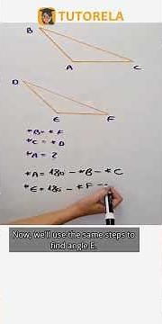 Corresponding Angles in Triangles ABC & DEF #Math #SimilarTrianglesAndPolygons #SimilarTriangles