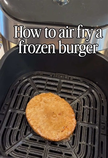 🍔 Air Fry a Frozen Burger 🌟 In dad’s kitchen, we use the Instant Pot Vortex Air Fryer for most meals (link in bio). Today, we tried air frying a frozen hamburger and it worked great. Preheat to 375 degrees Fahrenheit. Cook for 10-12 minutes. Flip midway. Make sure the temperature meets suggested guidance. Enjoy. Nice lunch on a weekend. Less than 15 minutes total. Minimal cleanup. No firing up the grill or stove. No smoke. Get this air fryer with the link in my bio. #airfryer #burger #hamburge