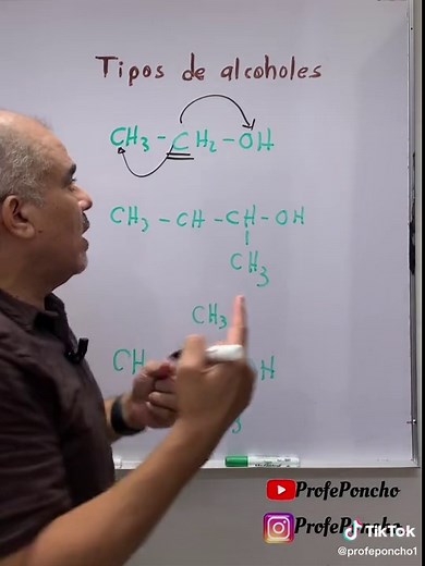 Tipos de alcoholes #quimicaorganica #alcoholes #clasesdequimica #explicandoquimica