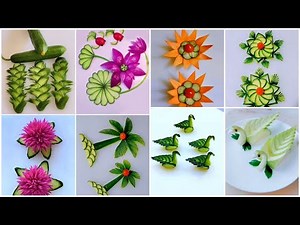 fruit carving for beginners |Simple Fruit and Vegetable Carving | Decorative fruit carving patterns