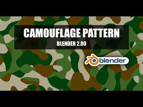 Create Camouflage Pattern In Blender 2.80