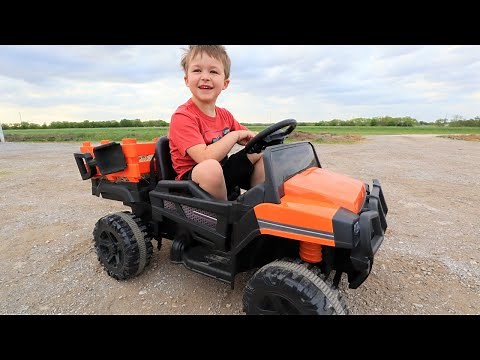 Playing with SEGMART Tractor Trailer Kids Ride On | Tractors for kids