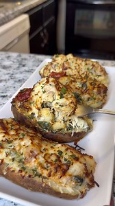 Fellas… lie and say your girl/wife/sneaky link/ whatever lingo don’t be sneaking up on you tho… Bc “bffr” 😐Tuscan Chicken Tater SkinsGRAB THE DIGITAL COOKBOOK AT THE LINK@IN BIO Ingredients 2-3 large russet potatoes 1 chicken breast butterflied into two halves 2 chicken sausages (flavor is personal preference)Heavy creamSun-dried tomatoes 8 oz spinach Diced red onionSeasonings Weber Mediterranean seasoning Unsalted lemon pepper Garlic pasteItalian seasoning Shredded mozzarella cheese | Cord and