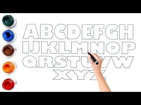 How To Learn Draw and Paint Alphabet A To Z For Kids Toddlers | Easy Tracing and Coloring For Kids