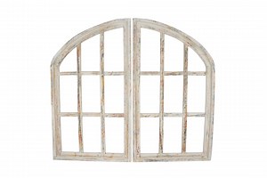 Spring Hill Window Pair-arched-farmhouse-window-wall-primitive-garden-patio-41x32 Inches-distressed-farmhouse-rustic-pair-shabby White - Etsy