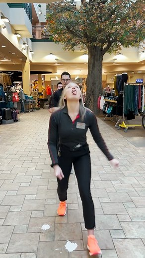 We hopped in on the whipped cream challenge! How did we do? | Scheels