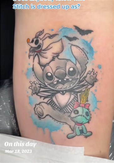 Beautiful Nightmare Before Christmas Tattoo Design