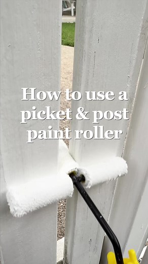 To operate the nifty Picket & Post Roller from @Bunnings start with a large tray. Dip the three roller covers in paint, then move them over the ridges to saturate and remove excess. Hold the roller upwards then push it between the fence pickets to roll up and down. ⁠⁠ ⁠ #howtoDIY #howtopaint #DIYtip #unipro #uniproaus #paintlikeapro #paintroller #paintequipment #DIYpainting #howtopaintafence #fencemakeover #whitefence #picketfence #whitepicketfence #instamakeover #beforeandafter #yardmakeover #f