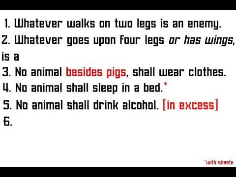 "Animal Farm" Seven Commandments