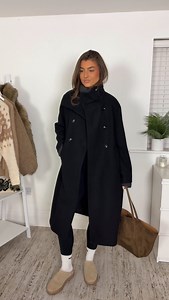 92K views · 5.1K reactions | Styling a black coat for winter ❄️ My discount code for The Couture Club (jumper) is INDIA15 殺殺 pr x Comment ‘links’ for the outfit links sent to your DM xx https://liketk.it/5GVZA | Stylebyindiarose | Facebook