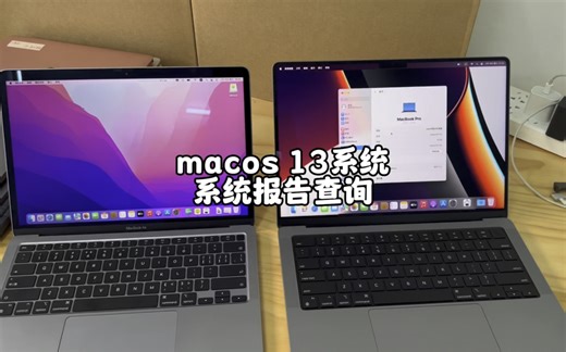 macos 13系统，系统报告查询入口。