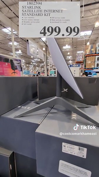Starlink Satellite Internet Restocked at Costco - $499.99 with $90 Service Credit