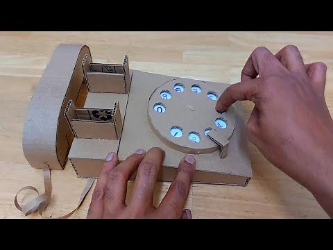 How to make a Rotary Dialing Telephone from cardboard - DIY Cardboard Telephone