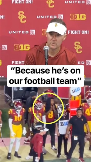 Lincoln Riley on Desman Stephens II returning to the bench after ejection