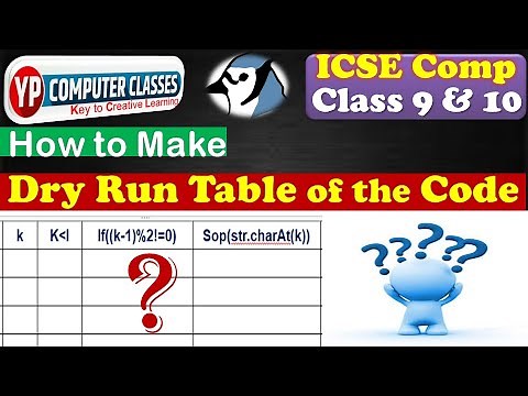 How to dry run a program in java | What is Dry Run Table | YP Computer Classes