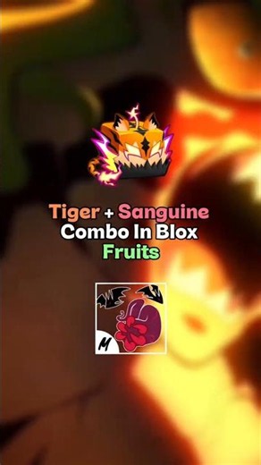Tiger & Sanguine Art Combo 🩸 | #shorts #roblox #bloxfruits #tiger #sanguineart #combo