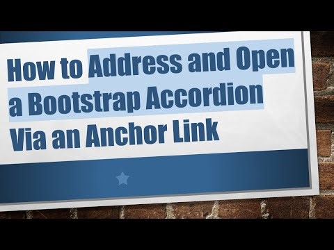 How to Address and Open a Bootstrap Accordion Via an Anchor Link