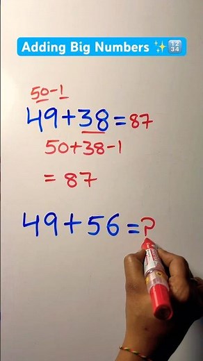 The Secret Shortcut to Adding Big Numbers ✨🔢 #addition #maths