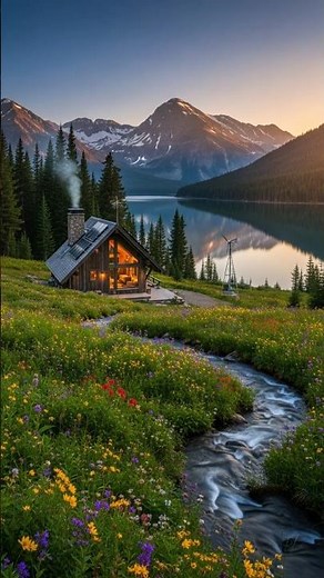 OFF GRID homes. One with nature 🌿🍃 #beautifulhomes #homedecor