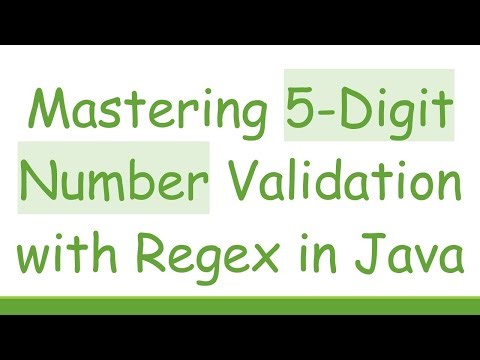 Mastering 5-Digit Number Validation with Regex in Java