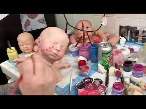 Painting Reborn Baby Doll - How to Make a Reborn Baby - Miya Painting Tutorial Part 2