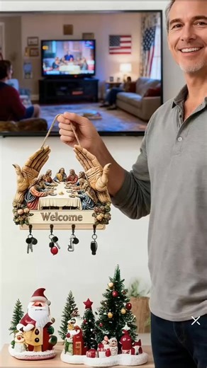 🎄 【Christmas Wooden Key Hook】One hook, multiple uses—keeps keys organized while adding festive charm! ✨ Crafted from natural beech wood with eco-friendly engraved Christmas designs, perfect for hanging keys or decorating walls with warmth~ 🔑 Versatile hook design for entryways or Christmas trees—a soothing addition to your home decor! | Homebbc.net