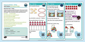 Year 2 Diving into Mastery: Step 8 Make Equal Groups – Sharing Activity Cards