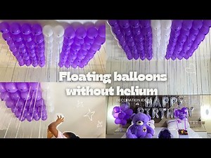 Easiest way to put balloons on the ceiling without helium | How to keep balloons up without helium