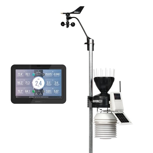 Davis Wireless Vantage Pro2 with 24-Hr Fan Aspirated Radiation Shield and WeatherLink Console 6253UK