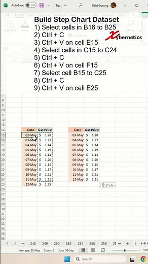 How to Create a Step Chart in Excel - Excel Tip and Tricks #tips #excel #shorts #how #fyp