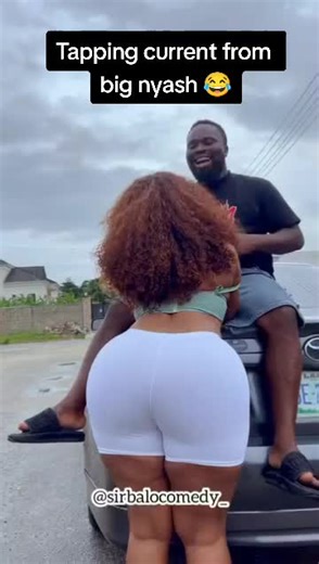 Tapping current from big nyash #fypシ #bignyash #comedyvideo