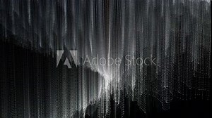 Puffed: Particle rain rainfall rotate abstract space generative animation BW