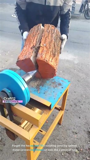Rotating Cone Log Splitter
