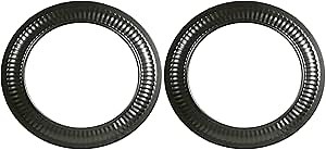 Replacement Firewood Stove Wood Stove Stove Pipe Trim Collar, Steel, Black, Matte BM0096 fits 8" 24-Gauge Single Wall Steel Construction Black Matte Finish （2pack）