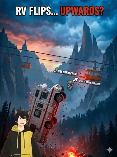 We actually turned the RV into a Cable Car... 🚠