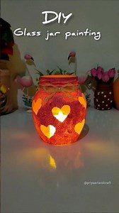 DIY glass jar painting 🏺#shorts#diy#painting
