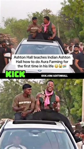 Ashton Hall teaches Indian Ashton Hall how to do Aura Farming 😳🙀🇮🇳 #ashtonhall