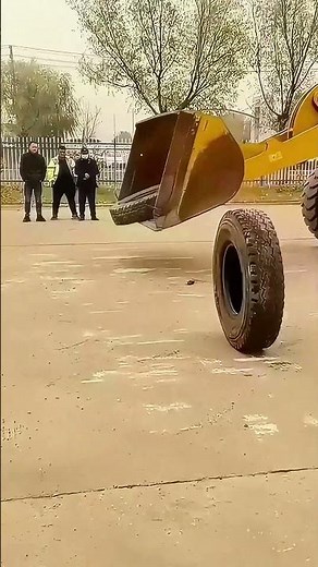 Loader's Tire Stunt Is Insane! Everyone Is Shocked