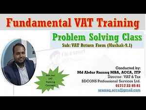VAT Training | Problem Solving Class | VATCONS BD