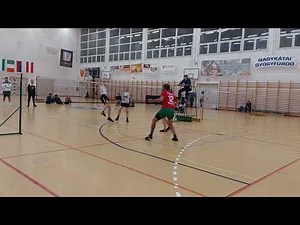 Lábtoll-labda, 8.Lábtoll EB., Vegyes páros döntő: Magyarország 1. -Németország 1.
