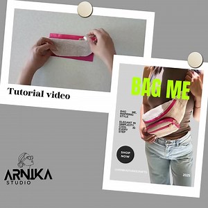 Fanny Pack pattern, bag sewing pattern, Bum Bag diy pattern, pdf download sewing project, crossbody bag, sling bag, purse sewing pattern